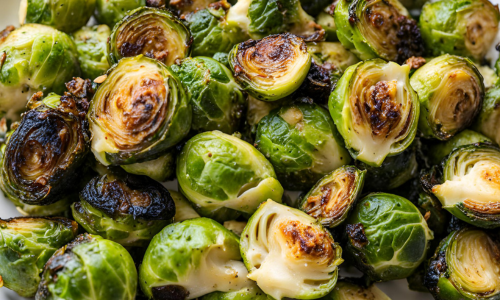 Roasted Garlic Parmesan Brussels Sprouts