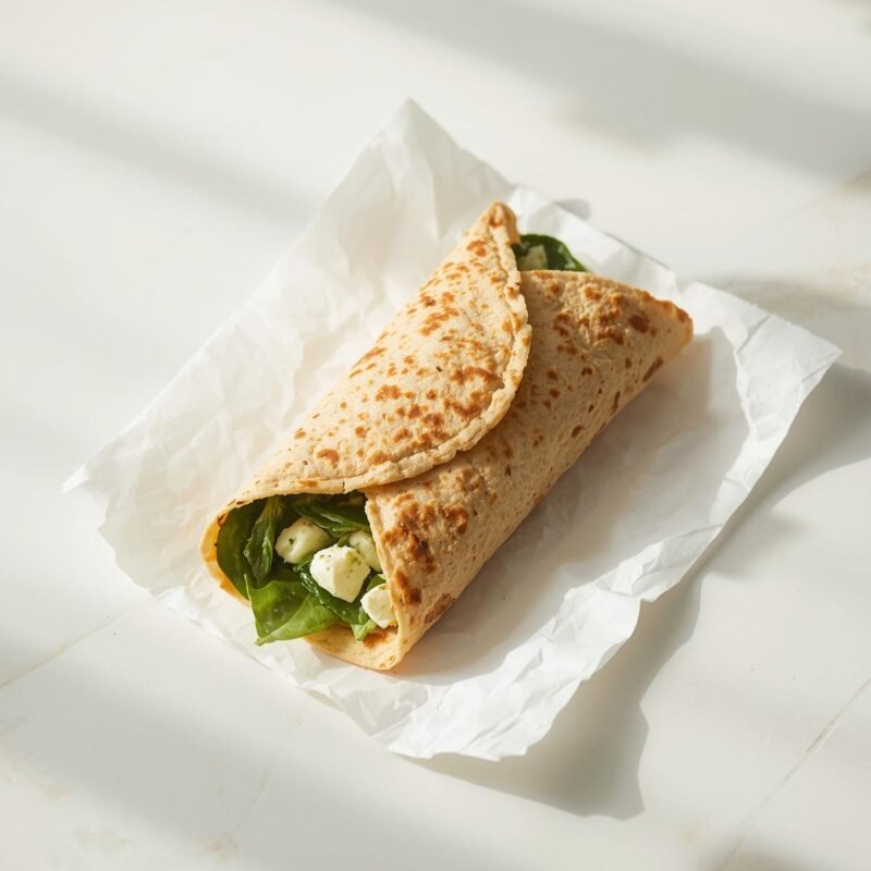 Spinach and Feta Breakfast Wrap