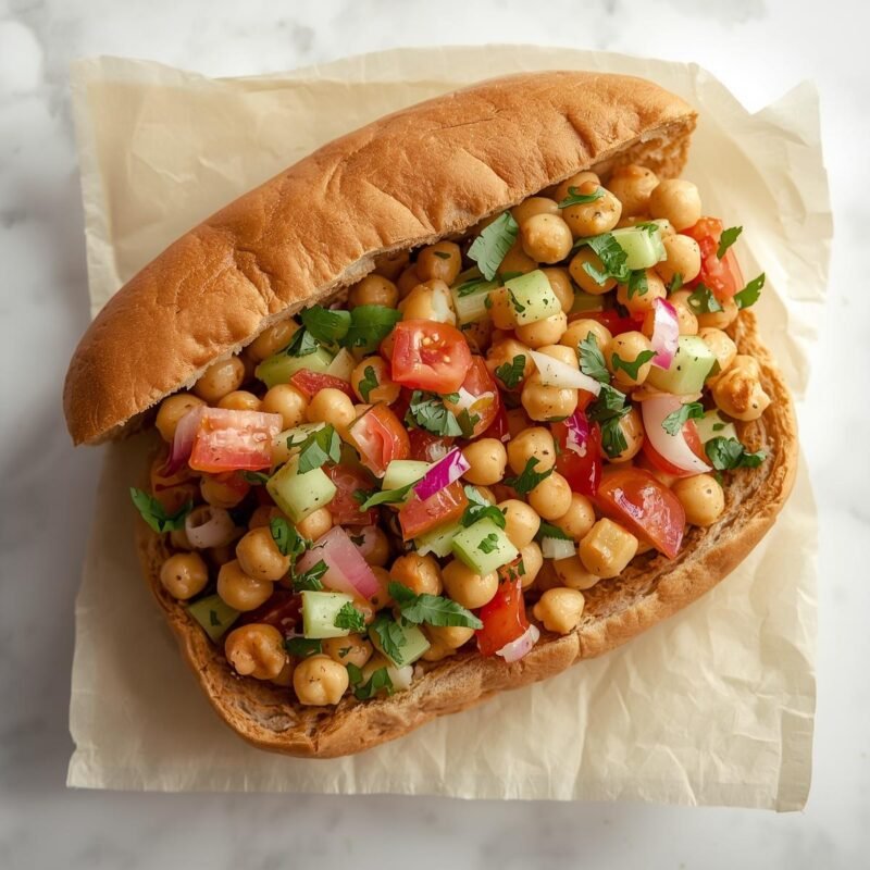 Mediterranean Chickpea Salad Sandwich
