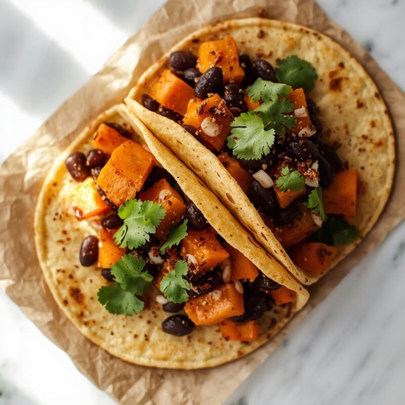 Sweet Potato and Black Bean Breakfast Tacos