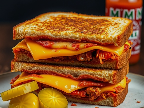 Sriracha Kimchi Grilled Cheese