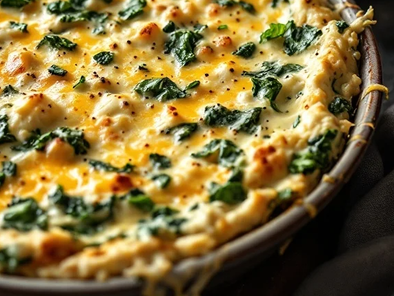 Warm Cheese and Spinach Dip