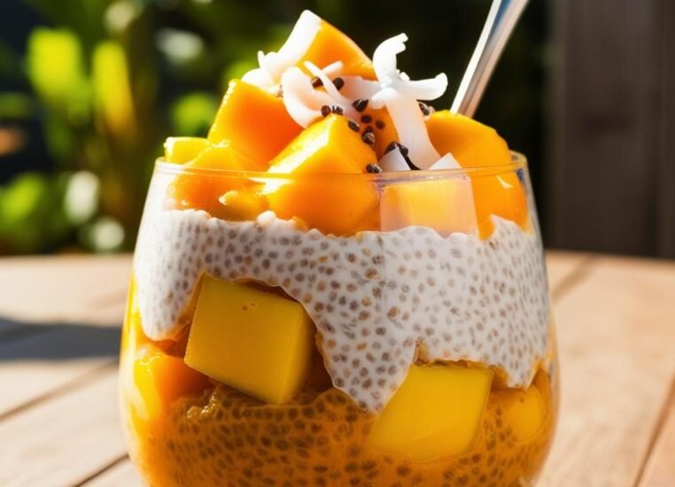 Tropical Mango Coconut Chia Pudding
