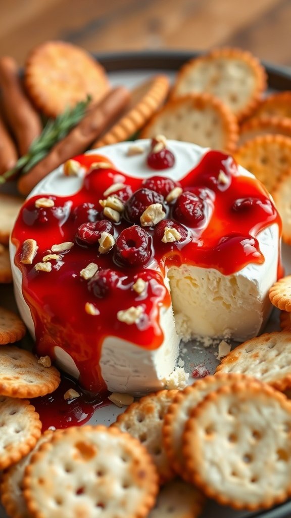 Baked Brie with Jam and Nuts