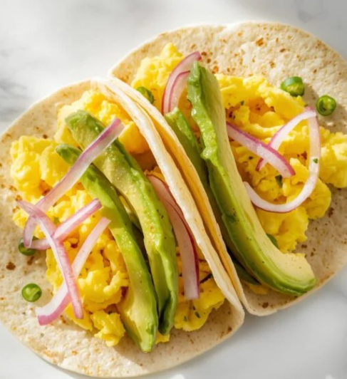 Easy Egg and Avocado Breakfast Tacos