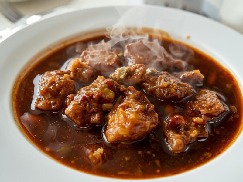 Indonesian beef rendang with its rich, dark sauce and tender meat - one of the 15 Must-Try Asian Dishes